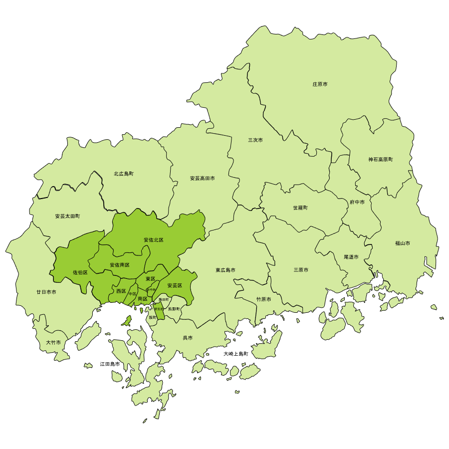 広島県対応エリア地図