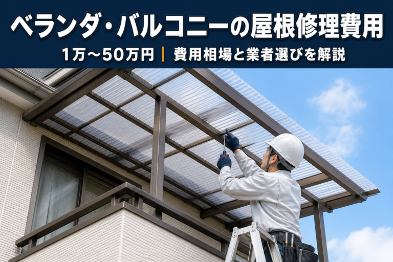 ベランダ・バルコニーの屋根修理費用の相場は？修理方法と業者選びまで解説
