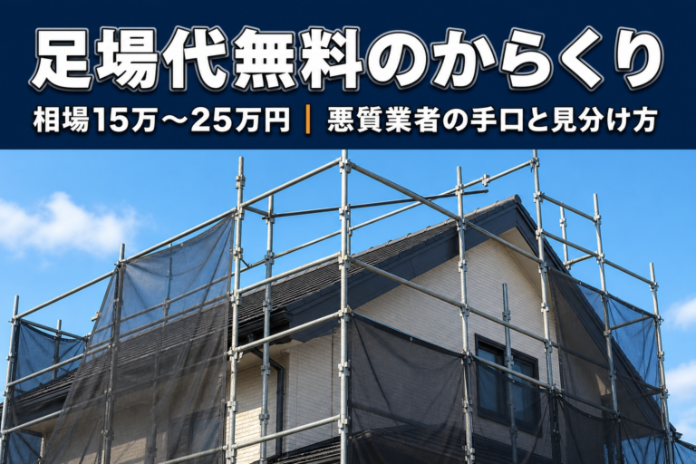 屋根修理の足場代無料に潜むからくりと注意点