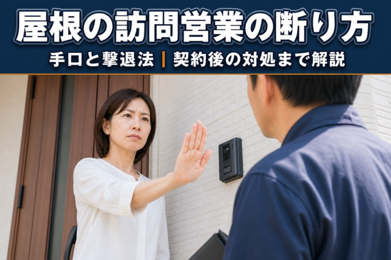 屋根の訪問営業の断り方は？手口と契約後の対処を解説