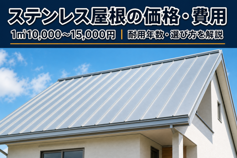 ステンレス屋根の価格・費用相場は？耐用年数も解説
