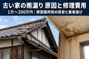 古い家の雨漏り｜原因と修理費用の相場をわかりやすく解説
