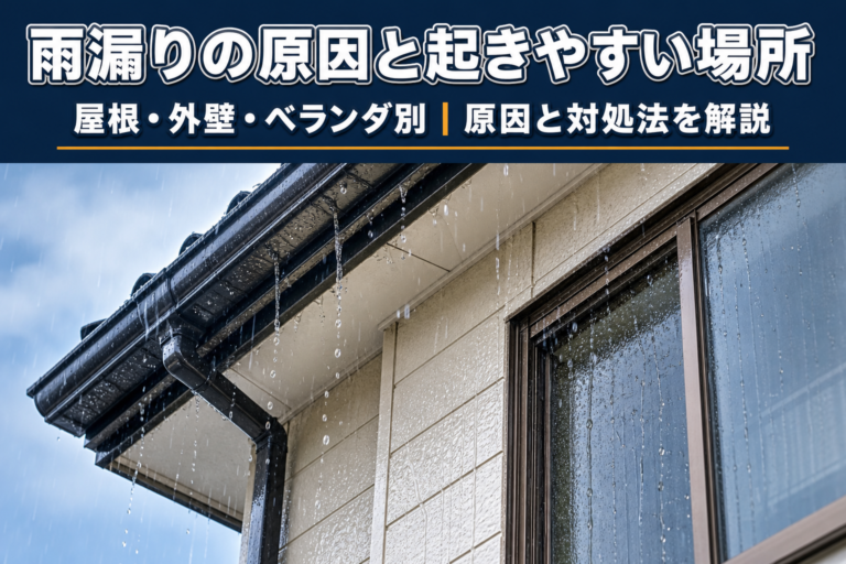雨漏りの原因と起きやすい場所を箇所別に徹底解説