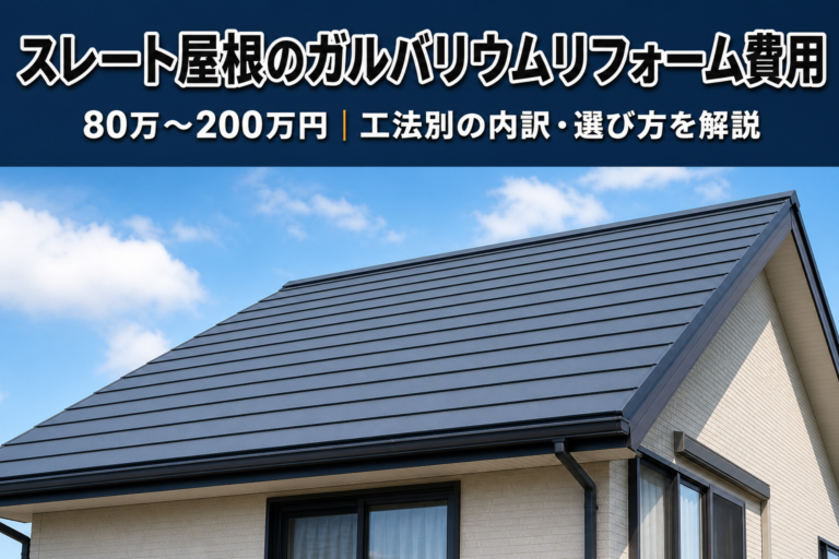 スレート屋根のガルバリウムリフォーム費用相場を解説